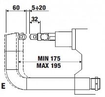 TECNA 4883 Изогнутое плечо для 3323 (тип E)